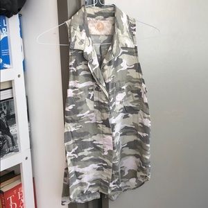 Camouflage couture tank top
